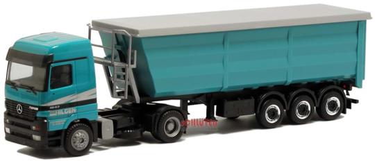 Herpa LKW MB Actros LH Kempf Stahlmulden-SZ Hilgen 