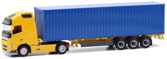 Herpa LKW Volvo FH4 Glob/Aerop. XL Cont-SZ blau/gelb 