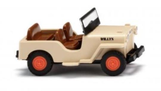 Wiking PKW Willys Jeep CJ-3A - elfenbeinbeige 