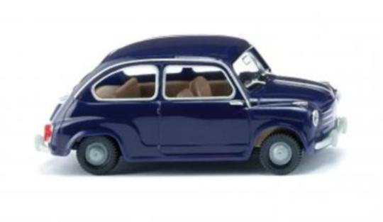 Wiking PKW Fiat 600 dunkelblau 