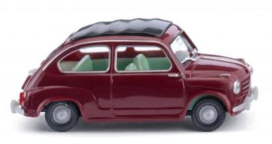 Wiking PKW Fiat 600 - weinrot 009908 