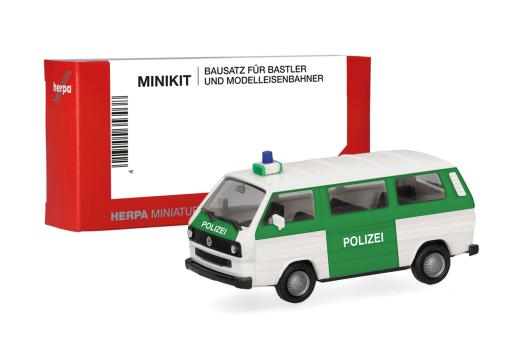 Herpa Minikit VW T3 Bus Polizei grün-weiß 014120 