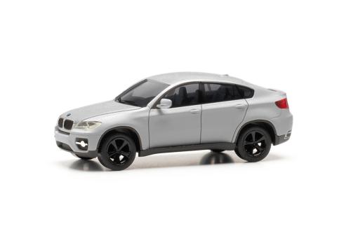 Herpa PKW BMW X6 iDrive TM titansilber (matt) 