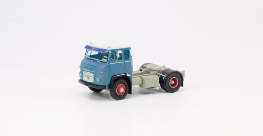 Modellbau Schwarz LKW Scania LB 76 SZM  taubenblau Dach weiß 