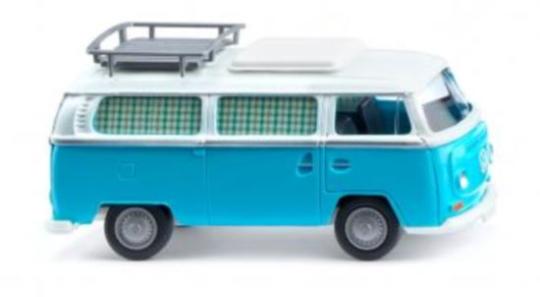 Wiking VW T2 Campingbus - eisblau/weiß 031504 