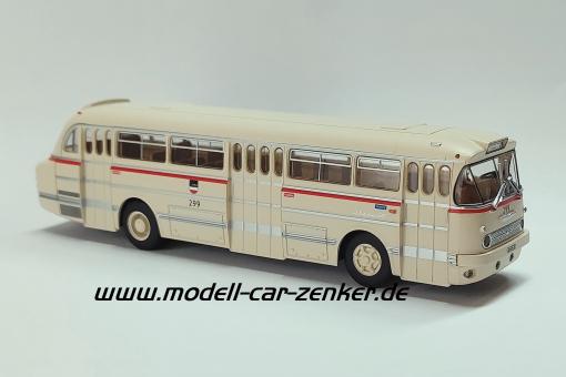 MCZ Brekina Stadtbus Ikarus 66 3-türige Stadtversion VEB Rostocker Straßenbahn 