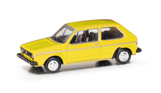 Herpa 1:120 PKW VW Golf I brillantgelb 066600 