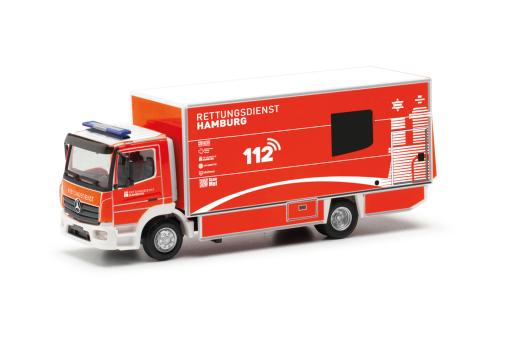 Herpa MB Atego 13 S-KTW Ladebordwand Feuerwehr Hamburg 