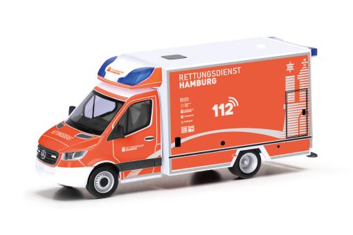 Herpa MB Sprinter 18 RTW Fahrtec Feuerwehr Hamburg 