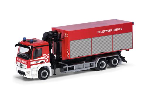 Herpa MB Antos M Wechsellader-LKW Feuerwehr Bremen 098151 