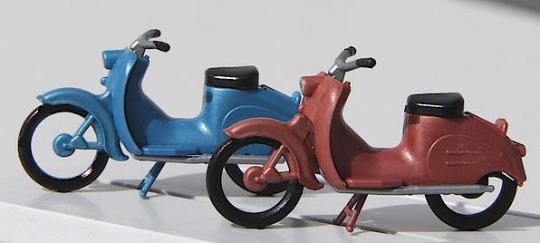 KRES 1:87 Set Simson KR50 blau und rot 2 Stück 