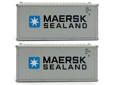 Pirata 2x 20\' Container Maersk Sealand, grigio, scritta nera 12500 