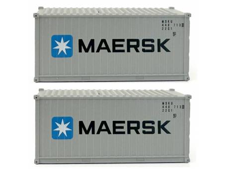 Pirata 2x 20\' Container MAERSK, grigio, scritta nera 12501 