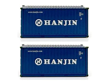 Pirata 2x 20\' Container HANJIN, blu, scritta bianca 12512 