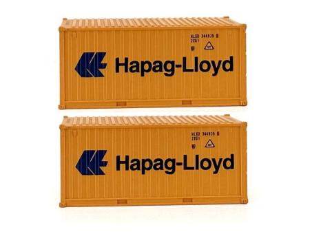 Pirata 2x 20\' Container Hapag-Lloyd, giallo, scritta nera 