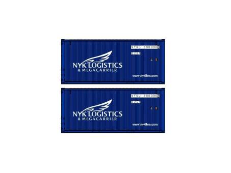 Pirata 2x 20\' Container NYK, blu, scritta bianca 