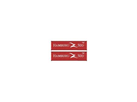 Pirata 2x 40\' Hi-Cube Hamburg Sud, rosso, scritta bianca 