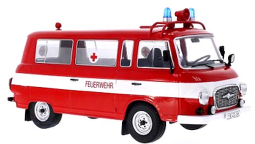 MCG 1:18 Barkas B 1000 Bus Feuerwehr Ambulanz 1965 