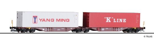 Tillig Containertragwagen Sggmrss 578.0  ?D Cargo, 2 40‘-Containern, Ep. V  1806 