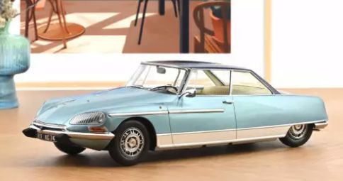 NOREV 1:18 Citroën DS 21 Le Léman 1968 - light blue / dark b 181752 