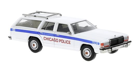 Brekina PKW Ford LTD Station Wagon der Chicago Police 19632 