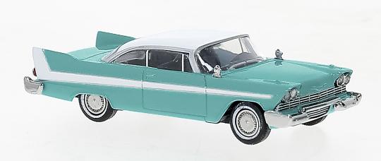 Brekina PKW Plymouth Fury, blau/weiß 