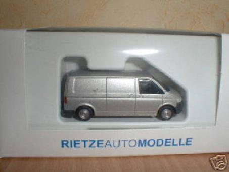 Rietze VW T5 Transporter, Flachdach Kasten silber metal 