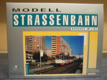 H & P 1:87 STRASSENBAHN TATRA T4/B4 Havag Halle (Metallbügel+HOm RS) 