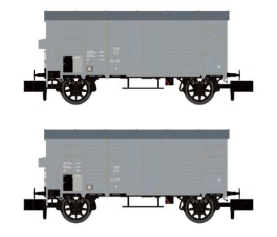 Hobbytrain 2er Set gedeckte Güterwagen K2 SBB, EP.II 