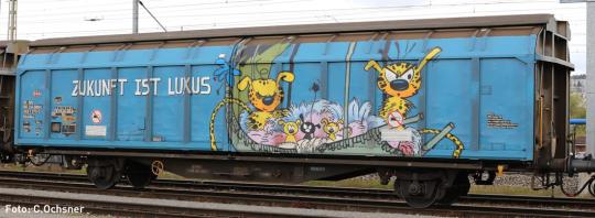 Hobbytrain Schiebewandwagen Hbbillns SBB, Ep.VI, Graffiti-Se 