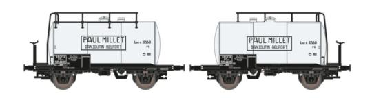 Hobbytrain N 2er Set Leichtbau-Kesselwagen SNCF/Millet, Ep.III 24852 