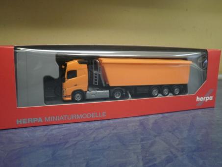 Herpa LKW Volvo FH4 Glob/Aerop.  Kempf Kippmulden-SZ orange 