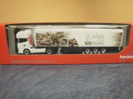 Herpa LKW Scania 164 Topl./Aerop. Schubboden-SZ 125 Jahre Sc 