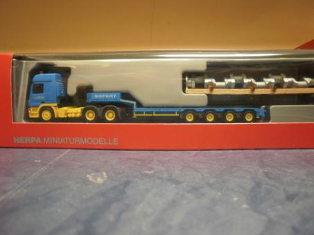 Herpa LKW MB Actros MP2 L Semitieflade-SZ Siefert+Kurbelwelle 306973 