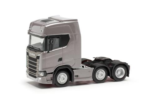 Herpa LKW Scania CS 20 HD/Aerop. SZM 3achs grau 