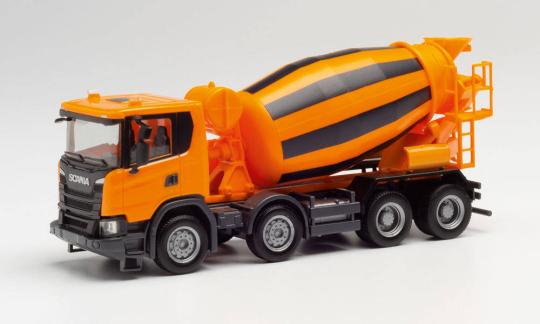 Herpa LKW Scania CG 17 Betonmischer-LKW 4a orange-schwarz 312424 