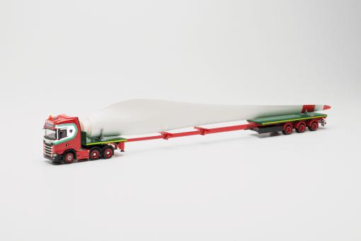 Herpa LKW Scania CS 20 HD Teletrailer-SZ Windradflügel Vlast 