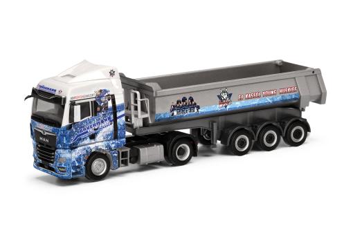 Herpa LKW MAN TG-X GM Rundmulden-SZ Kassel Huskies/Brückmann 