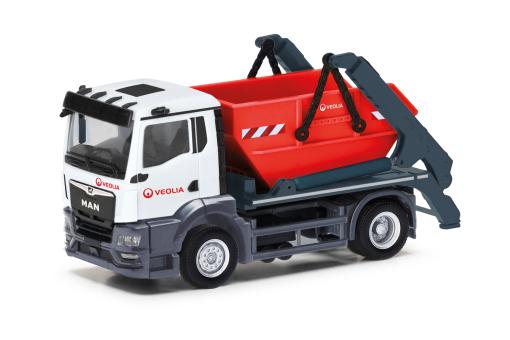 Herpa LKW MAN TG-S NN Absetzmulden-LKW AK12 Veolia 