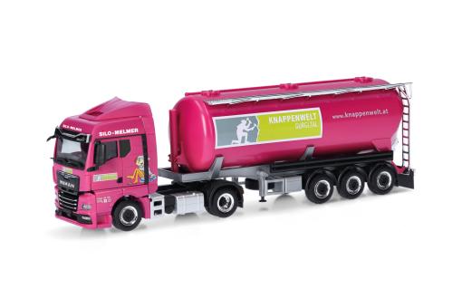 Herpa LKW (WO)MAN TG-X GM Aerop. Kippsilo-SZ Silo Melmer Trucker Babe 318129 