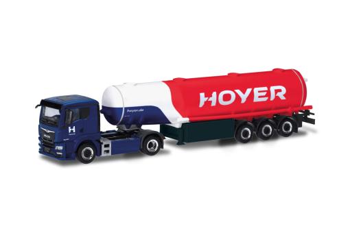 Herpa LKW MAN TG-S TN Benzintank-Sz Hoyer 318136 