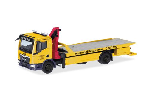 Herpa LKW MAN TG M Abschleppfzg mit Kran ADAC/Auto Groth 