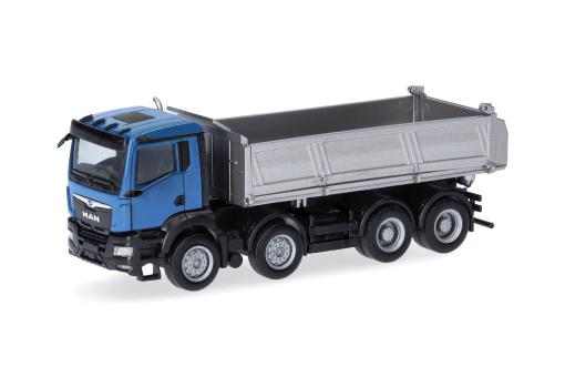 Herpa LKW MAN TG-S NN Baukipper 4aachs blau/silber 319140 