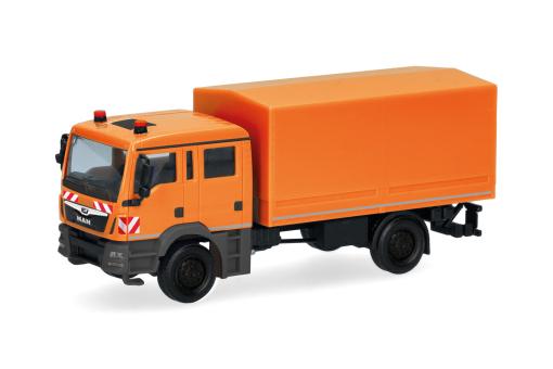 Herpa LKW MAN TG-M Mehrzweckgerätefzg kommunalorange 