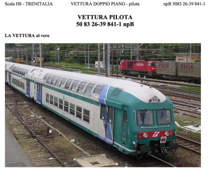 VI Train Carrozza 2 Piani Casaralta livrea XMPR, logo verde, 