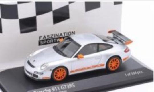 Minichamps 1:43 Porsche 911 (997.1) GT3 RS 2006 - silver/ora 