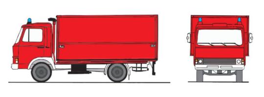 Loewe Magirus Deutz Zeta  90 M 5 - GW-Öl, Neutral Feuerrot / HO 4048 