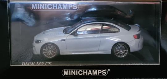 Minichamps 1:43 BMW M2 CS - 2020 - SILVER W/ GOLD WHEELS 410021028 