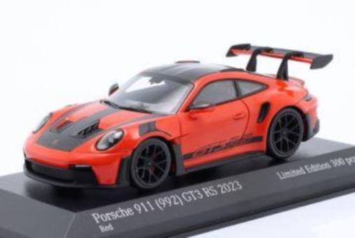 Minichamps 1:43 Porsche 911 (992) GT3 RS Weissach-Paket 2023red / black rims 