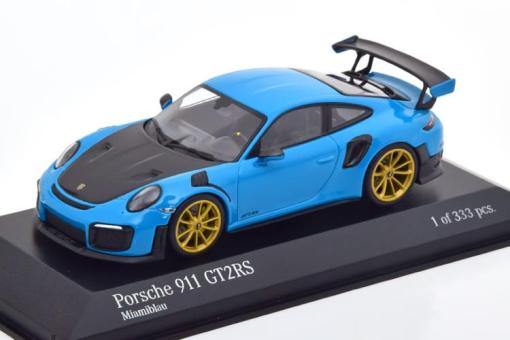 Minichamps 1:43 Porsche 911 (991 II) GT2 RS 2018 Miami blue 